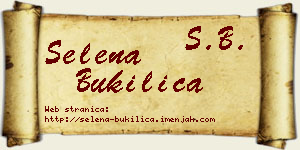 Selena Bukilica vizit kartica